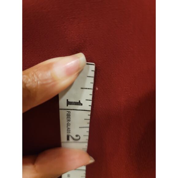 Ann Taylor Red Pencil Skirt with Satin Trim - Picture 5 of 9
